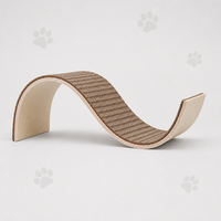 Rascador para Gatos Tipo S, Corcho Teñido con Superficie de Rascado Corrugada para Gatos de Interior, Protector de Muebles para Mascotas
