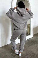 Ensemble de survêtement 2 pièces pour femmes, sweat-shirt à capuche et pantalon de jogging, vêtements de sport personnalisés à élastique, idéal pour la remise en forme et les activités de plein air