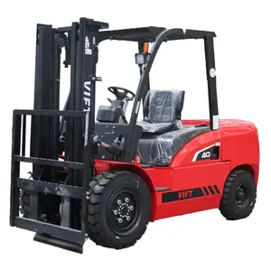 Desain manufaktur VIFT Shanghai Forklift Diesel kuat 5 6 7 8 Ton ban Solid depan ganda 7m tiang tampilan lebar bebas penuh