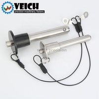 VEICH Goupille à bille à bouton-poussoir tout en acier inoxydable, à ressort, autobloquante, à dégagement rapide, traitement de surface par électrophorèse
