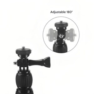 Perche à <span class=keywords><strong>selfie</strong></span> professionnelle pliable en aluminium pour vlog, extensible jusqu'à 5 m, avec adaptateur - Product Image 4