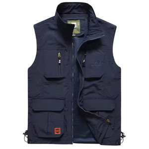 Vente directe d'usine, <span class=keywords><strong>gilet</strong></span> de pêche décontracté pour homme personnalisé en polyester, <span class=keywords><strong>gilet</strong></span> respirant multi-poches de haute qualité avec logo - Product Image 3
