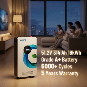 VANYO 51.2v 3140ah Wall <b>Mounted</b> <b>Battery</b> Hybrid Lithium Ion 15 kwh Low Voltage Solar System - Product Image 3