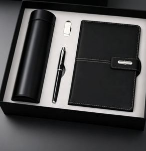 Customized Logo Leather Notebook Corporate Gift A5 Diary Wholesale Promotional Luxury Business Pen Usb Drive <b>Note</b> <b>Book</b> Set - Product Image 1