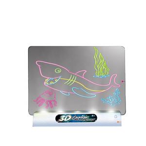 Eğitici oyuncaklar 3d ışık büyülü çizim panosu yazma oyuncaklar kızdırma resim sanatı kurulu diy seti 3d gözlük - Product Image 5