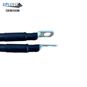 Cavo di avviamento per batteria da 12 pollici, calibro 4, coppia <span class=keywords><strong>EVR</strong></span> 25mm nero con terminali ad anello in rame da 3/8 di pollice, per uso industriale in stazioni di alimentazione - Product Image 4