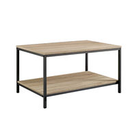 Table basse en bois moderne et durable à deux couches avec cadre en métal