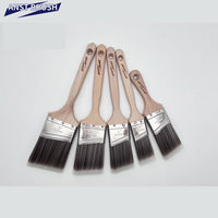 Ensemble de pinceaux à peinture Anst Brush 1,5 à 3 pouces, en polyester, à manche en bois cannelé, plat, pour peinture à la chaux, bricolage, industriel, professionnel, travail du bois
