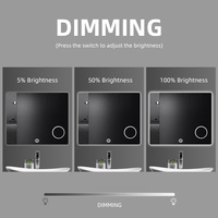 Miroirs intelligents modernes à LED grossissants, ronds et rectangulaires, avec interrupteur tactile et éclairage pour hôtel
