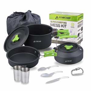 Starcamp 10-in-1 xách tay nhôm ngoài trời Bộ đồ nấu nướng dã ngoại & cắm trại công cụ dao kéo Bộ dụng cụ lộn xộn cho du lịch - Product Image 1