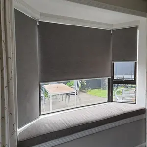Sunscreen Fabric Manual Waterproof Roller Blinds Window Curtain Chain Printed Transparent Roller Blinds