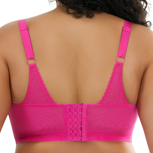 Sujetador <span class=keywords><strong>de</strong></span> <span class=keywords><strong>realce</strong></span> con encaje Ladymate ODM/OEM, bralette largo sin aros con relleno para mujer, sujetador <span class=keywords><strong>de</strong></span> encaje <span class=keywords><strong>de</strong></span> talla grande. - Product Image 4