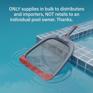 Épuisette de <span class=keywords><strong>piscine</strong></span> de luxe 58 cm avec filet à feuilles, bouton facile et bande de nettoyage souple - Product Image 4