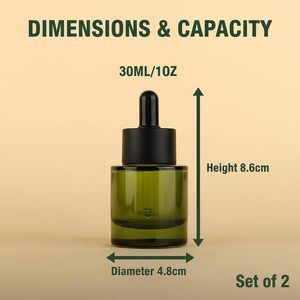 Factory Spot Wholesale Craftsman 20mm Neck 30ML Thick Bottom Cylindrical Brown Green Glass <b>Dropper</b> Reed Diffuser Essence <b>Bottle</b> - Product Image 4