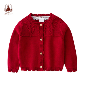 Prezzo di fabbrica Nuovo Modello Su Misura Principessa di Stile Sveglio Delle Ragazze di Inverno Del Merletto di Usura Del Collare Del Bambino Lavorato <span class=keywords><strong>A</strong></span> <span class=keywords><strong>Maglia</strong></span> Cardigan Maglioni Per Il Vestito Della Ragazza - Product Image 3