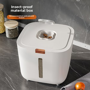 Conteneur de stockage de riz à pression – Seau en plastique de qualité alimentaire, hermétique, résistant à l'humidité et aux insectes – Capacité 5/10/15/20L - Product Image 2
