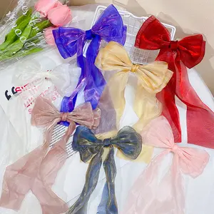 Bán Buôn Màu Rắn Đôi Mặt Mini Biểu Tượng Tùy Chỉnh Ribbon Hoa Hồng Máy In Hoa Cung Tóc Clip