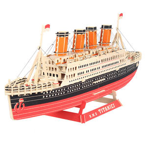 Modèle <span class=keywords><strong>de</strong></span> <span class=keywords><strong>bateau</strong></span> Titanic en bois à assembler soi-même, jouet artisanal pour garçon, best-seller, puzzle 3D, assemblage stimulant, objet <span class=keywords><strong>de</strong></span> décoration - Product Image 3