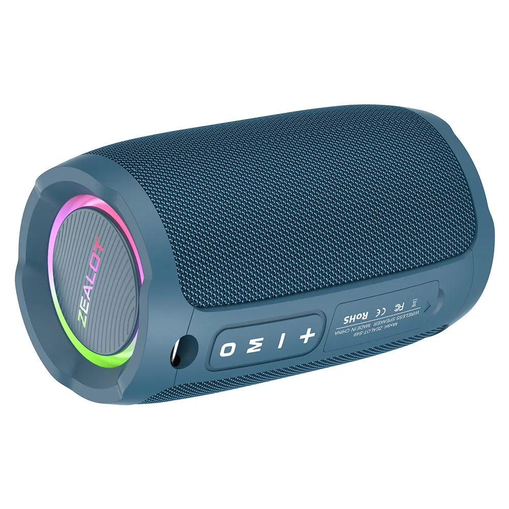 Lecteur de musique de vente chaude LED haut-parleur Bluetooth avec affichage numérique carte TF haut-parleur zélote S49