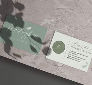 Cartes de visite spéciales imprimées or – Merci de votre soutien à ma petite entreprise – Finition mate et gaufrage sur papier couché - Product Image 2
