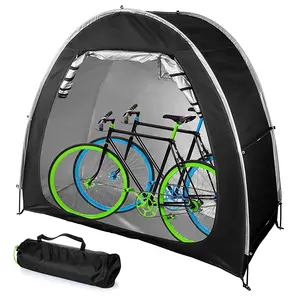 자전거 커버 스토리지 창고 텐트 210D 실버 코팅 옥스포드 천 공간 절약 자전거 커버 쉼터 창 디자인