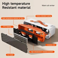Mini radiateur de bureau portable en céramique PTC, ventilateur chauffant électrique avec poignée, chauffage rapide, faible bruit pour la maison, le bureau, la chambre à coucher