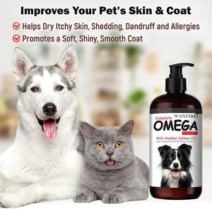 Aceite de salmón 100% Natural para perros, aceite de pescado Omega 3 EPA DHA, suplemento alimenticio líquido para mascotas - Product Image 3