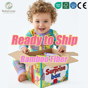 Pijamas de Bebê em Bambu Babylovey em Estoque com Envio Rápido para Meninas e Meninos com Zíper Bidirecional e Estampas de Desenhos Animados de Manga Longa - Product Image 1