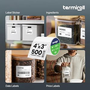 4x3 direct thermal labeling–500 labels/<b>roll</b>, product and inventory barcode labels - Product Image 5