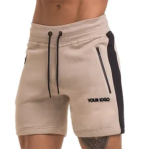 Harga Pabrik 100% Katun Celana Pendek Kustom Logo Ukuran Besar Olahraga Jogging Set Celana Dasar Pria Memakai Celana Pendek