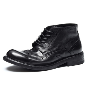 Bottes en cuir véritable pour homme, formelles, pour les mariages, les fêtes, le bureau, les occasions décontractées - Product Image 1