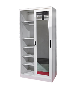 2-Cửa Thép Almirah Tủ Quần Áo Freestanding Có Thể Khóa Với In Kim Loại Tủ Quần Áo & Ban Công Gương Cửa Trượt Giải Pháp Lưu Trữ - Product Image 3