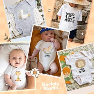 Diseños de Transferencia Térmica DTF Lavables Listos para Planchar, Personalizados de Fábrica, Adhesivos con Logotipo Encantador para Planchar en Camisetas de Bebé - Product Image 5