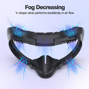 오큘러스 퀘스트 2용 가상 현실 게임 액세서리, 빛 차단, 땀 방지, 통기성이 있는 PU 가죽 페이스 커버 - Product Image 2