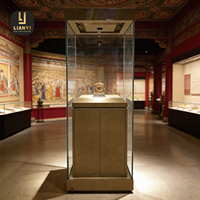 Vitrine de musée ultra-claire à LED, sur mesure, en verre faible en fer, design minimaliste sans cadre, vue ininterrompue, écologique, robuste