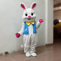 Mascotte gonflable personnalisée Shengchi OEM unisexe en mousse EVA légère sculptée, motif lapin de Pâques pour adultes, idéale pour les fêtes et les défilés.
