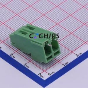 XYEEK500-5.08-2P Screw Terminal Block Through hole Component (THT),P=5.08mm Connector 1x2P 5.08mm Green Through Hole - Product Image 2