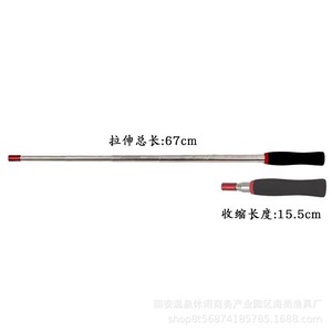 Mini cuillère à appâts télescopique, outil de pêche portable en acier inoxydable pour poissons d'eau douce avec tête interchangeable - Product Image 3