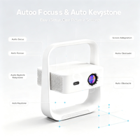 Proyektor Pintar Android 13 A6 Putih Baru 1080p Mini Home Theater Portabel 3D Ready HIFI Stereo Speaker Internal 420 Lumens
