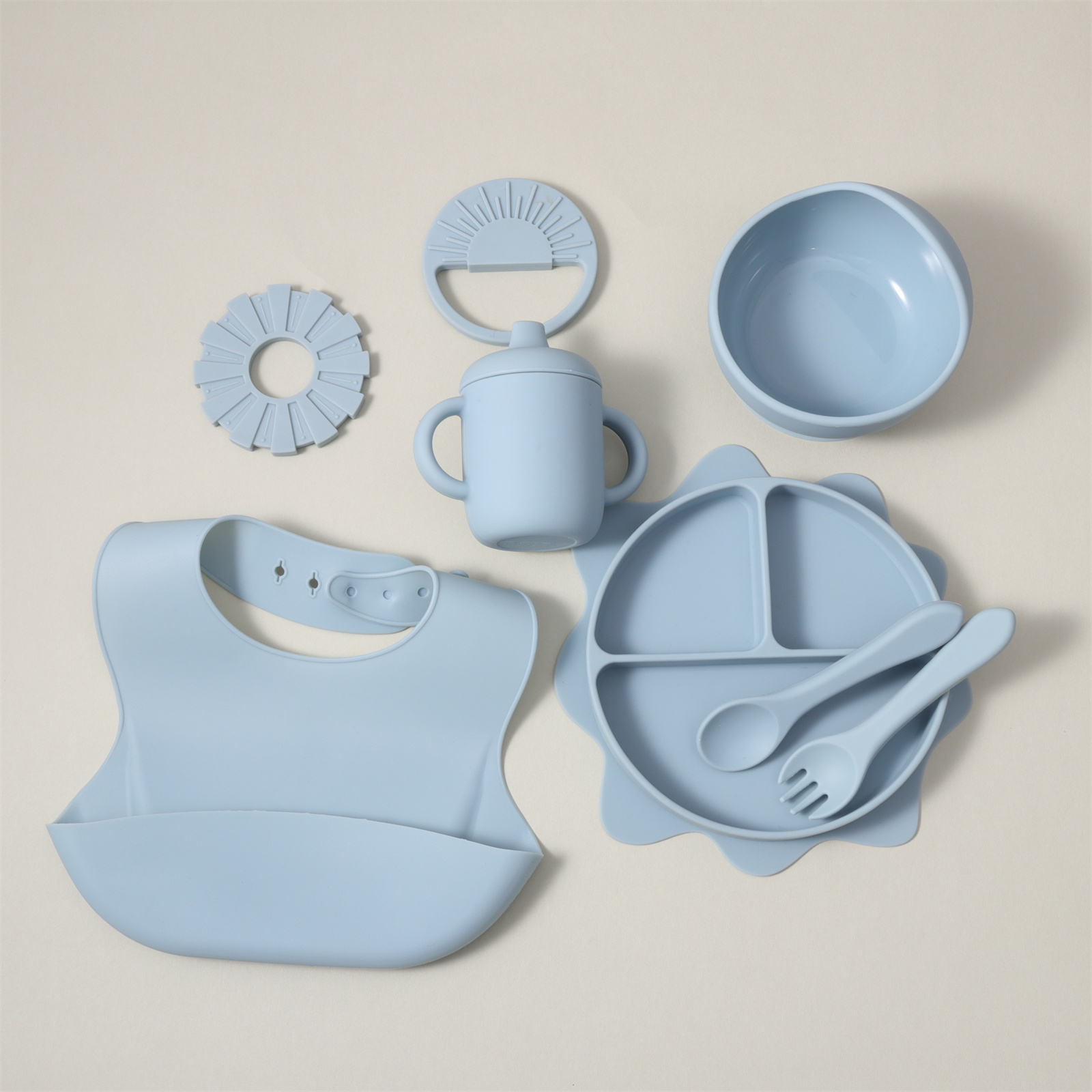 sun plate set |  Sky blue
