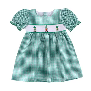 American style customization toddler baby smock dresses