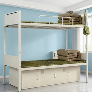 Lit superposé en métal pleine <span class=keywords><strong>taille</strong></span>, durable et stable, avec armoire, bureau et chaise, idéal pour dortoirs scolaires modernes, hôtels et appartements (vente en gros) - Product Image 3