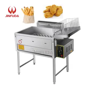 Commercial Restaurant One Tank Double Baskets Free Standing Gas Deep Fryer With Cabinet Multifunctional And Portable