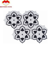 Fleur marbre jet d'eau lanterne flèche triangle mosaïque carrelage or laiton cuivre marbre mosaïque jet d'eau carrelage dosseret pour mur