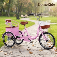 Tricycle à pédales transfrontalier DomeRide YSD-006, Véhicule de loisirs, de transport de marchandises et d'exercice pour personnes âgées, pour la livraison de nourriture, capacité 150 kg