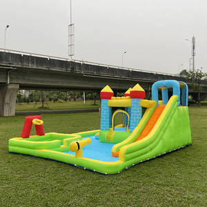 Château gonflable géant et durable <span class=keywords><strong>pour</strong></span> les fêtes d'été Maison de rebond en plein air avec <span class=keywords><strong>arche</strong></span> et piscine <span class=keywords><strong>pour</strong></span> le jardin - Product Image 3