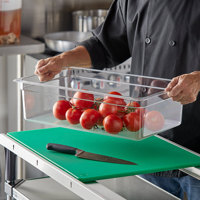 Bac alimentaire GN transparent/noir certifié NSF pour le stockage, le service et le transport, destiné aux cuisines de restaurants commerciaux