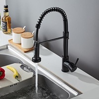 Robinet de cuisine de luxe Gourmet Pull Down Smart Touch Sensor avec LED 3 voies robinet d'économie d'eau mitigeurs chaud-froid