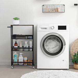 Étagère de rangement métallique mobile multi-niveaux transfrontalière avec roulettes, style minimaliste moderne, grande capacité, rectangulaire - Product Image 2