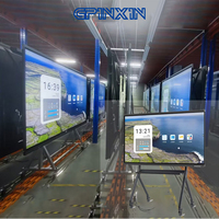 Papan Tulis Interaktif Digital Sistem Ganda 20 Titik, Panel Interaktif 75 Inci Smart 4K Ultra HD, PC AIO Pintar 75 Inci Paling Populer